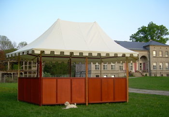 Sechseckpavillon Doppelspitze für catering