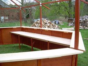 Theke mit Anrichte Sechseckpavillon